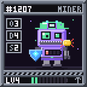 NFT card of a Miner, Driller, level 4